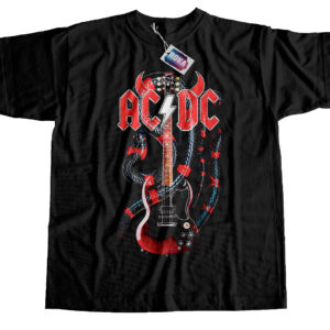 Camiseta ACDC 003 estampado guitarra de Angus