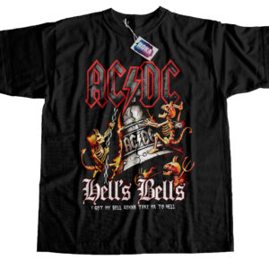 Camiseta ACDC 004 estampada con el logo hells bells