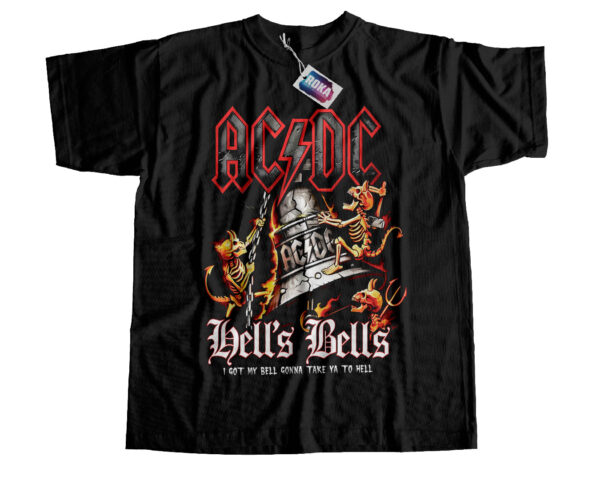 Camiseta ACDC 004 estampada con el logo hells bells