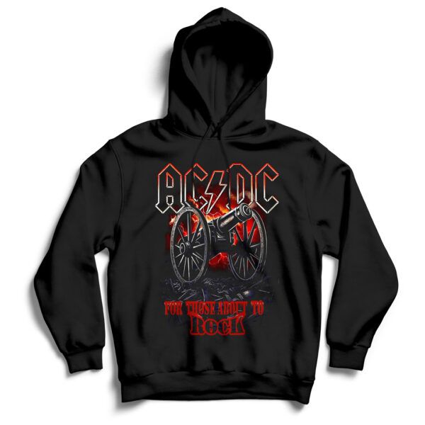 Hoodie ACDC 005 estampado portada album For those about to rock