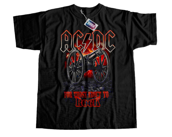 Camiseta ACDC 005 estampada con la portada del 8vo album de la banda