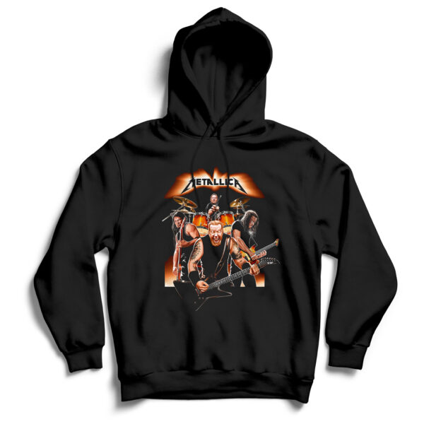 Hoodie Metallica 006 estampado con los integrantes de la banda