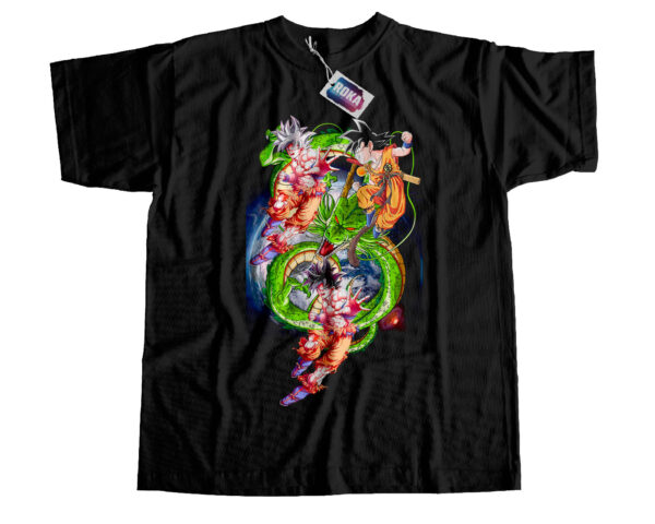 Camiseta dragon ball 007 goku etapas de vida