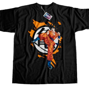 Camiseta dragon ball 008 Goku entrenando con la insignia de Roshi